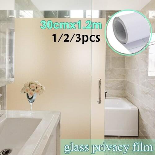 30cm 1.2M Frosted Window Tint Glass Privacy PVC Film For DIY Home/Office/Store
