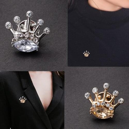 Fashion Lady Sweet Pin Men Rhinestone Crown Punk Pin Pin Charm Elegant Elegance Noble Jewelry Gift Direct Sales Hot