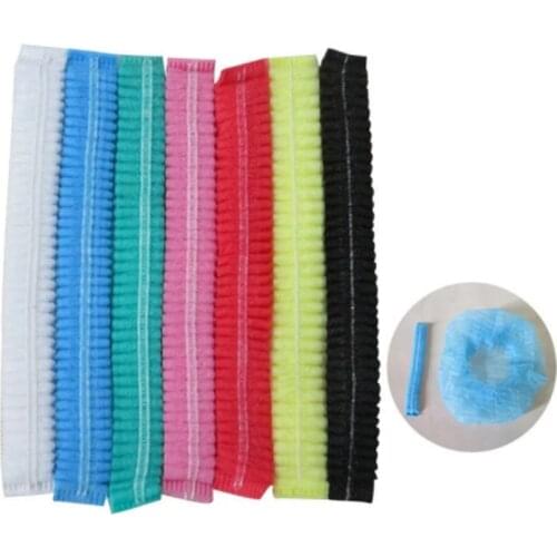 10 Pcs Disposable Hair Head Covers Net Bouffant Dustproof Anti Dust Caps Breathable Shower Bathing Hats Kitchen Industrial