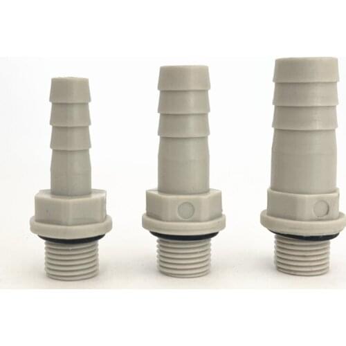 1Pcs 1/8" Thread To 6mm 8mm 10mm Plastic Barb Straight Flexible Hose Connectors