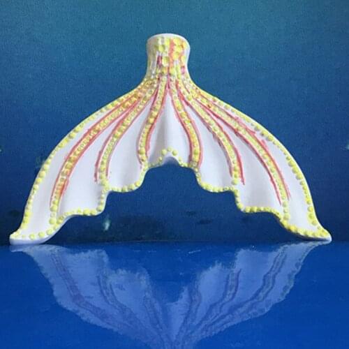 Fish Tail Cake Decorative Incense Gypsum P789 Molded Chocolate Molded Sugar Molded Silicone Mold P789