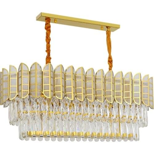 Light Luxury Crystal Chandelier Post Modern Fashion Dining Room Living Room Lamp Stainless Steel Villa Style Starry Crystal Lamp