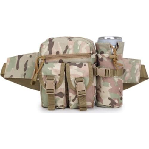 Outdoor Military Tactical Shoulder Bag Waterproof Oxford Molle Camping Hiking Pouch Kettle Bag Waist Pack Bag