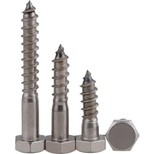 GuHua External Hex Head Cap Tapping Wood Screw 304 Stainless Steel Hexagon Head Self Tapping Screw M6.3 5pcs