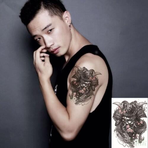 Waterproof Temporary Tattoo Sticker Chinese Myth Dragon Cattle Totem Art Water Transfer Fake Tatoo Flash Tatto for Man Women