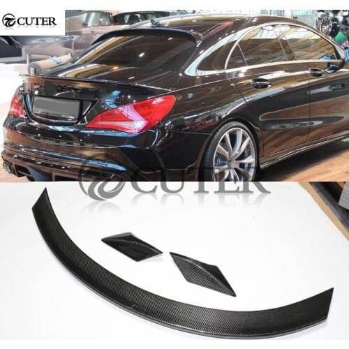 W117 CLA 250 Carbon Fiber 3pcs/set Rear Spoiler Wings For Mercedes Benz W117 cla250 car body kit 13-15