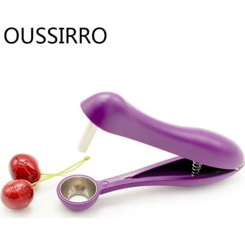 Cherry Pitter Fruit Removal Core Easy Squeeze Grip Fashionable Kitchen Tool Accessories