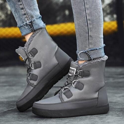 Women snow boots lace up autumn ankle Boots barefoot ballerina leather casual Comfortable soft handmade Shoes boots with fur