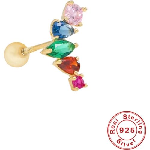 Aide 925 Sterling Silver Stud Earrings for Women Piercing Cartilage Earring Minimalist Cute Earings 2021 Trend Silver Jewelry