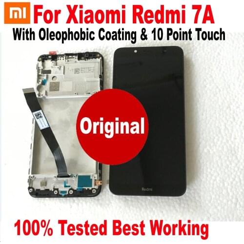 Original Working For Xiaomi Redmi 7A LCD Display 10Point Touch Panel Screen Digitizer Assembly Sensor with Frame Mobile Pantalla