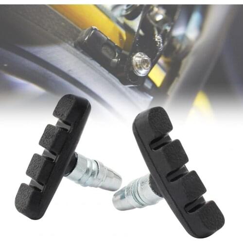 1 Pair BiCycling Bike Pad Exquisite Workmanship Hard-wearing Rubber Bicycle Brake Pad for Athlete Friction Rim Brake