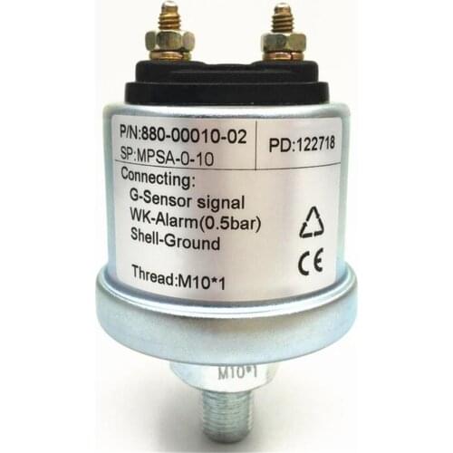 1pc Auto Mechanical Oil Pressure Sensors M10X1 NPT-1/8 Boat Use Pressure Sensors 0-5Bar 0-10Bar Alarm