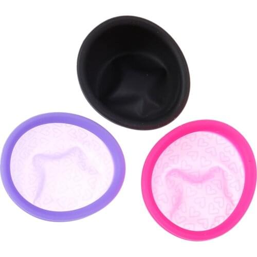 1 Pc Women Reusable Silicone Flat-Fit Design Disc Menstrual Period Cup Health Hygiene Accessories