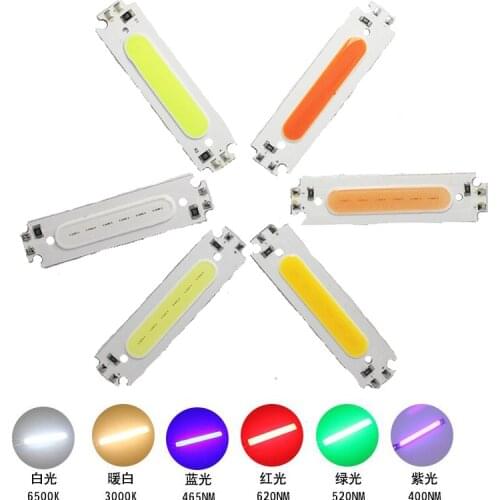 10PCS 20PCS 50PCS 2W DC12V COB LED 60X15mm white/warm white/Red/Green/Blue/Yellow/Pink Auto reading lamp DIY modified luminous