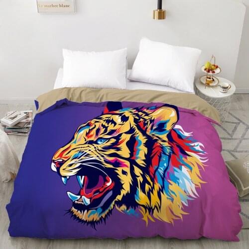 3D Duvet cover Quilt/Blanket/Comfortable Case Luxury Bedding 135 140x200 150x200 220x240 200x220 for Home Colorful animal yellow