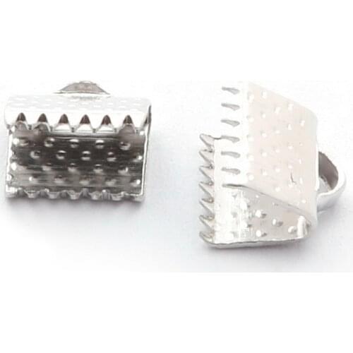 6*8mm 200pcs Cord Crimp End Caps Buckle Tips for Necklace Bracelet Ropes Cords Connectors Clasp to DIY Jewelry Findings