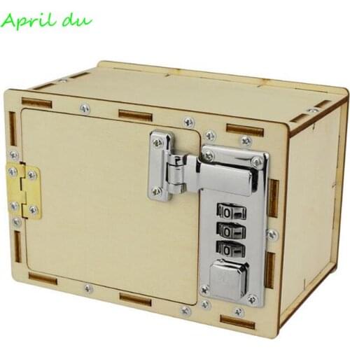 April Du Mechanical Password Box DIY Kids Science Projects Experiment Kits Boy Toy Invention 2018 innovation Creative Education