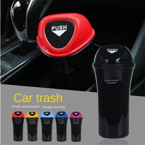 Car Trash Can Organizer Garbage Holder Automobiles Storage Bag Accessories Auto Door Seat Back Visor Trash Bin Paper Dustbin
