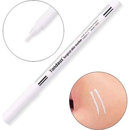 Eyebrow Tattoo Skin White Marker Pen for Microblading Tattoo With Measuring Ruler Accessories Permanent Makeup Tool PMU Supplies