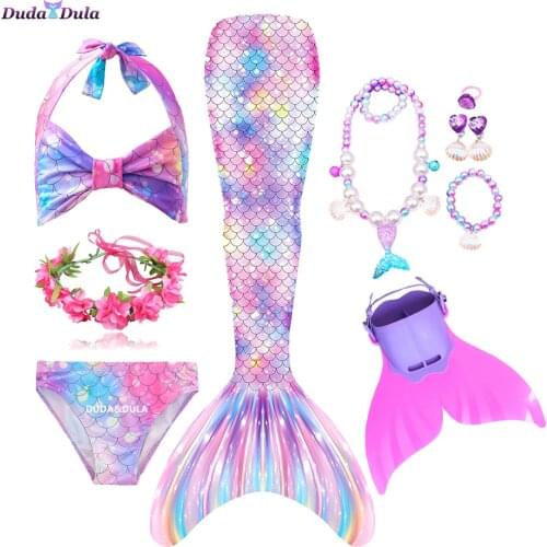 Baby Girl Swimsuit Little Mermaid Tails For Swimming Monofin Kids Swimwear for Girls Mermaid Party Costume Swimsuit For Girls