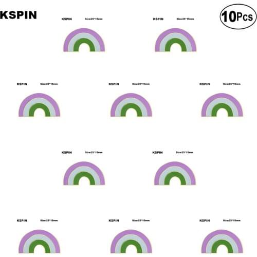 Genderqueer Pride Rainbow Badge Lapel Pin Brooches Pins Flag badge Brooch Badges