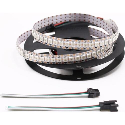 DC5V Individually Addressable Smart RGB Led Strip WS2812B WS2812 2812b LED Pixel Strip Light Black/White PCB 144leds/m Full Colo