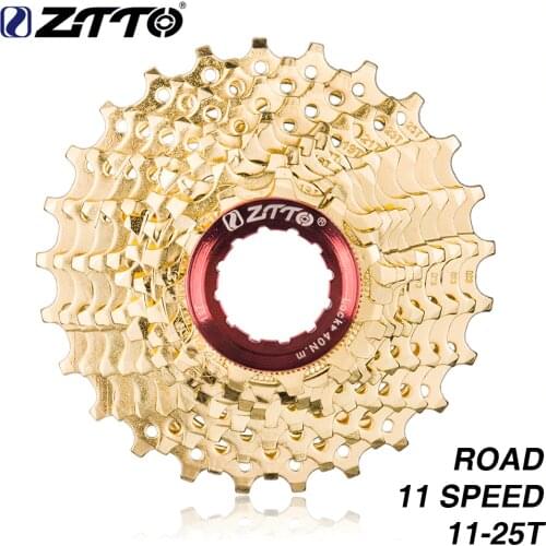 ZTTO Road Bike 11s 11-25T Cassette Gold Golden 22 Speed Freewheel Sprocket 11 speed 11-25T for Parts 105 5800 6800 Bicycle Part