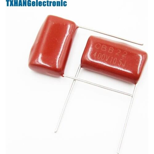 10PCS CBB22 Capacitor 400V 105J 1uF 400V/105J Pitch 20mm 22*14*7MM