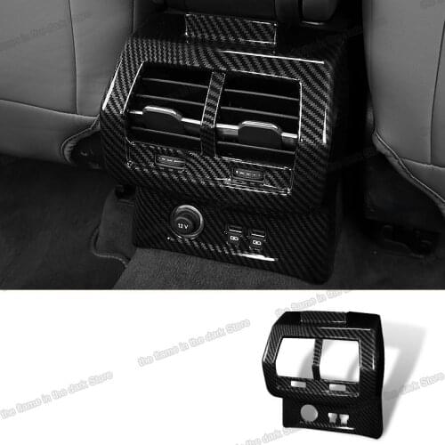 Lsrtw2017 Car Armrest Cover Anti-kick Air Vent Outlet Frame for Audi Q3 2019 2020 2021 Accessories Auto Moldings Styling