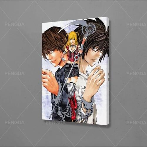 HD Prints Canvas Wall Art Death Note Japan Two Man Girl Painting Modular Pictures Home Decoration Poster Living Room Framework