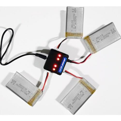 4 in 1 USB Multiple Battery Charging Cable Set for KY601S RC Quadcopter P Drone Accessories