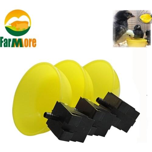 10 Pcs Newest Automatic Chicken Drinker Yellow Plastic Drinking bowls for Chicken Bird Pigeon Poultry Water Drinking Fountain