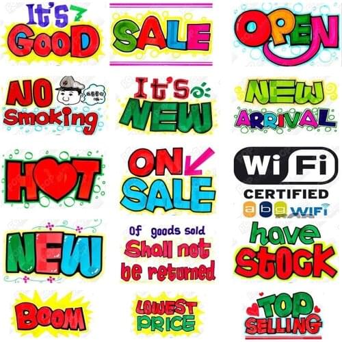 A5 Card poster POP hand - painted poster card shop promotion sale top-selling hat new no smoking open advertising poster