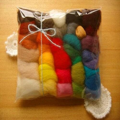 DIY Package Needle Felting Starter Kits Needle Craft Wool Wool Fibre Roving Needle Felting DIY Craft Kit DIY Hand Spinning Fiber