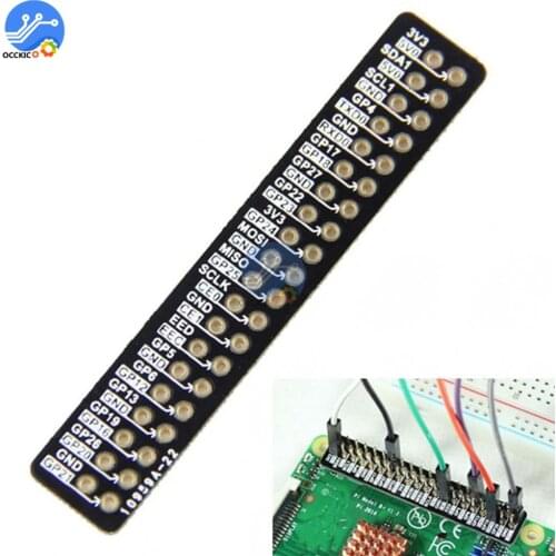Distinguishable GPIO Pin Reference Board for Raspberry Pi 2 Model B / B+ Black