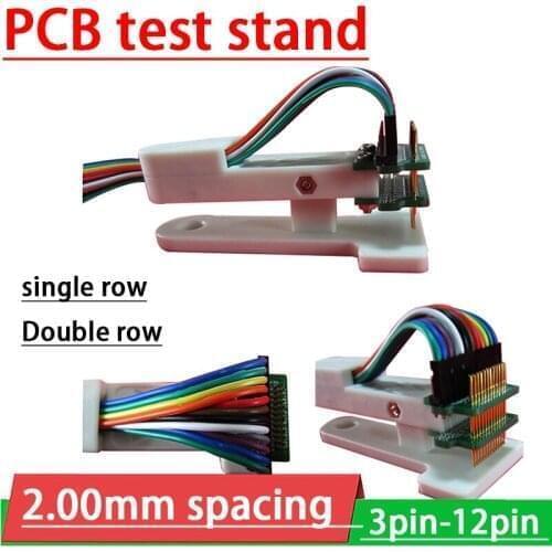 Pitch 2.00mm PCB Test Stand programming Debug Download Burning Test Clip pin JTAG Tool 3Pin 4Pin 5Pin 6P 7P 8P 9P 10P 11P 12P