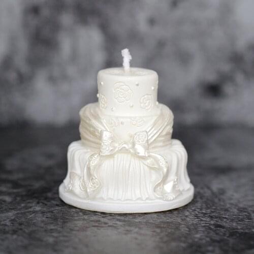 Silicone Mold for Soap Candle Making 3D Cake Shape Handmade Craft Resin Clay Moulds Chocolate Fondant Cake Decorating Tool