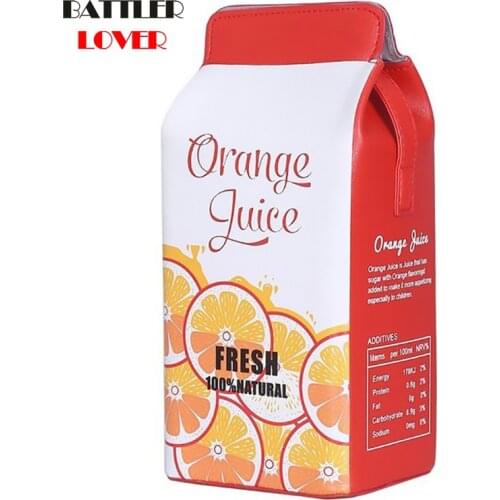 Cartoon Printing Fruit Milk Banana Strawberry Design Handbag for Women Mini Phone Wallet Purse Female Crossbody Bag