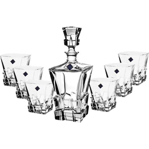 NOOLIM Top Grade Crystal Glass Whiskey Wine Decanter with Wine Cups Wine Bottle Bar sets