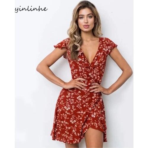 Yinlinhe Summer Short Sleeve Dresses