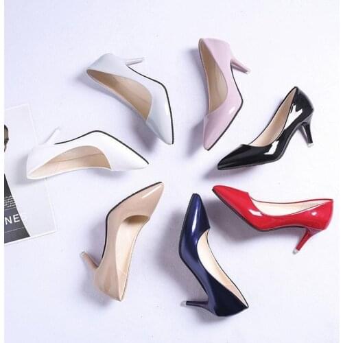Womens High Heels 2021 Classic Pointed High Heels Stiletto Single Shoes All-match Solid Color Professional Work Shoes