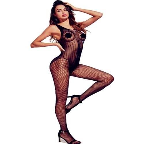 Womens transparent Open Crotch Body stocking Sexy Erotic Lingerie For Gay Body suits Crotchless bodysuit sleepwear Fishnet