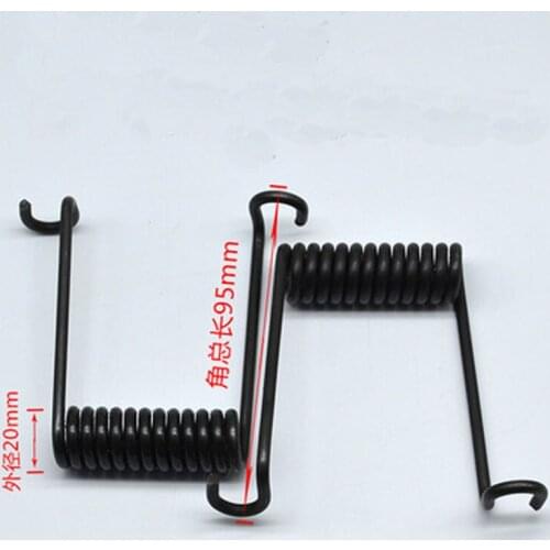 1 pair 4mm wire diameter torsion spring 20mm outside diameter springs stainless steel 95mm Total length of the corner