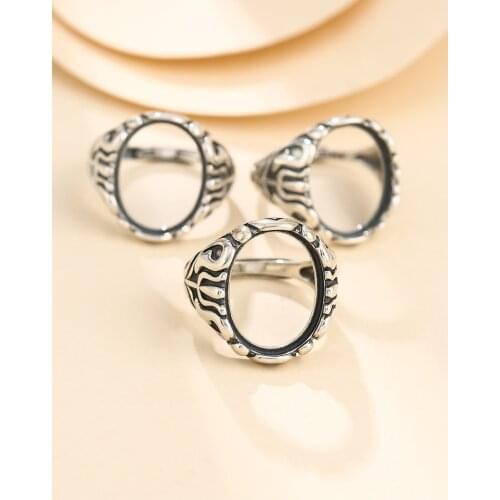 13.5*17mm 925 STERLING SILVER Semi Mount Bases Blanks base blank Pad rings ring Setting set diy men A5534