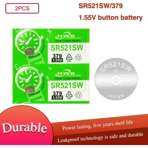 2pcs Maxell 379 SR521SW 100% Original D379 SR63 V379 AG0 Watch Battery Button Coin Cell MADE IN JAPAN 100% Original Brand