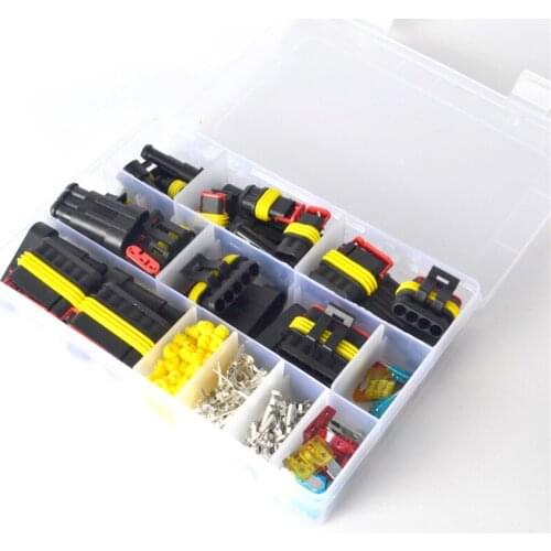 216pcs HID Waterproof Connectors 1/2/3/4/5/6 Pin Car Electrical Wire Connector Plug Truck Harness 300V 12A