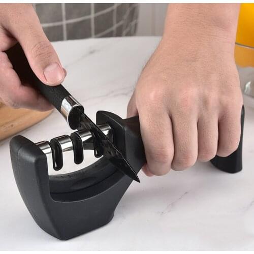 Knife Sharpener 3 Stages Professional Kitchen Sharpening Stone Grinder knives Whetstone Tungsten Diamond Ceramic Sharpener Tool
