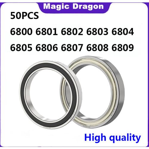 Free Shipping 500PCS ABEC-5 6800 6801 6802 6803 6804 6805 6806 6807 6808 ZZ Z RS 2RS Thin Wall Beraings Deep Groove ball bearing