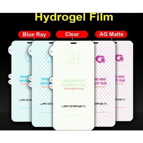 50PCS Diamond Max Insivibility Film For IPHONE 13/12 Pro max/678 Plus/XS/XR/ 11 Pro MAX/SE2 6/7 Hydrogel Film Screen Protector