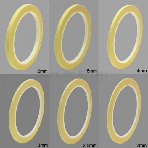 6Rolls/Lot) Yellow 2mm 2.5mm 3mm 4mm 5mm 6mm Draping Tape Pattern Making Supplies Masking Tape & Nail Art Tape Free Shipping
